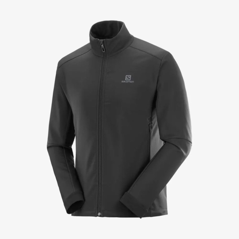 Salomon Agile Men's Shell Jackets Black | 965-UORVZY