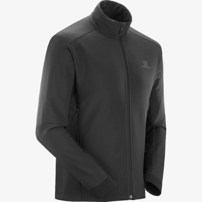 Salomon Agile Men's Shell Jackets Black | 965-UORVZY