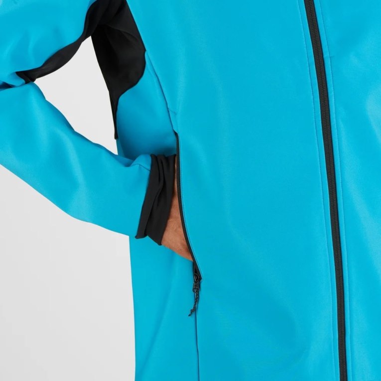 Salomon Agile Men's Shell Jackets Turquoise | 694-SWTVUD