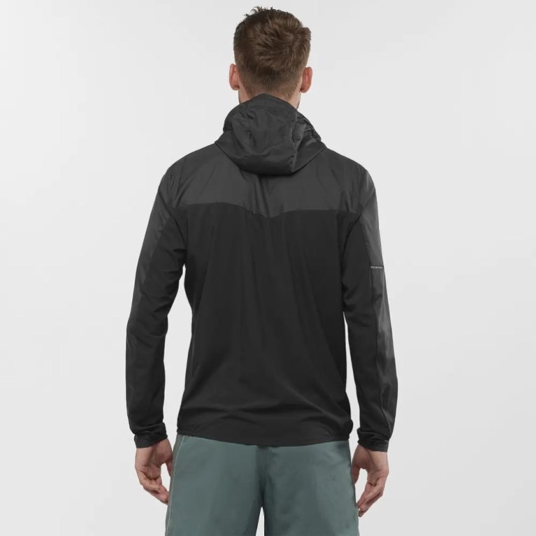 Salomon Agile Men's Windbreaker Black | 278-WYFVCS