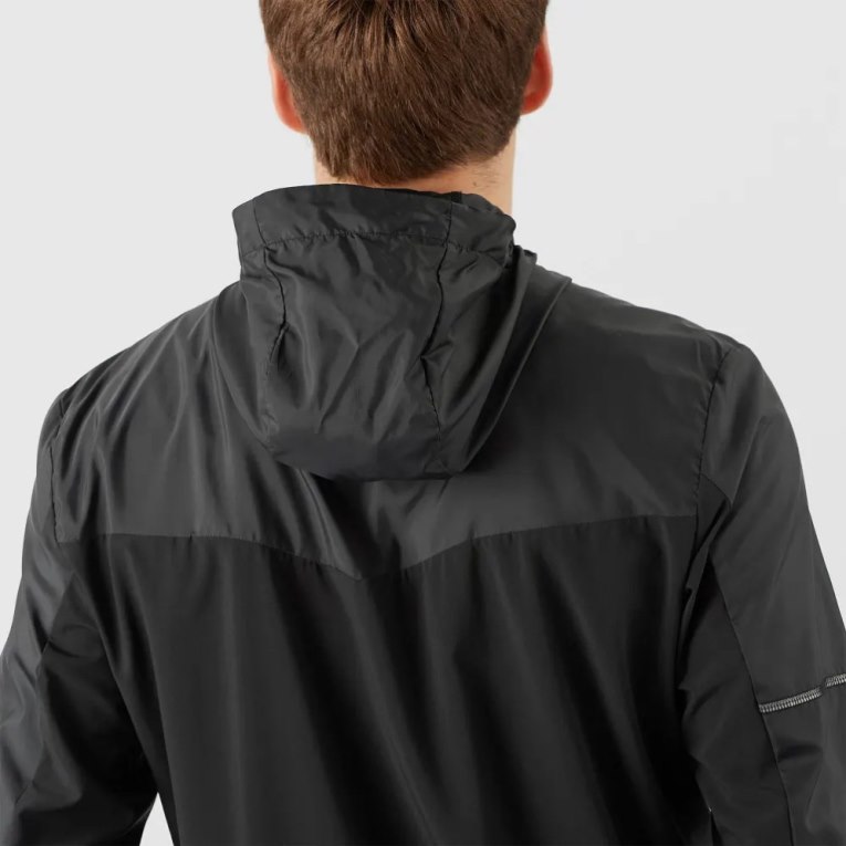 Salomon Agile Men's Windbreaker Black | 278-WYFVCS