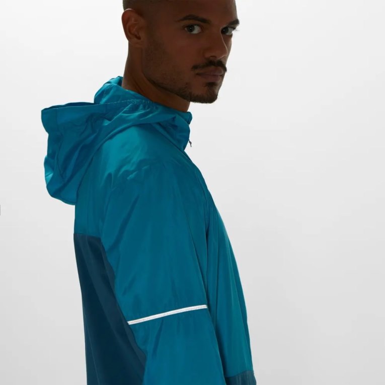 Salomon Agile Men's Windbreaker Turquoise | 463-IARZOM