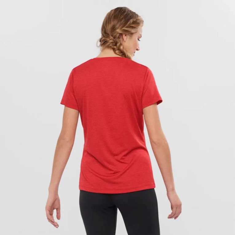 Salomon Agile Short Sleeve Women's T-Shirts Red | 067-IUQEKX