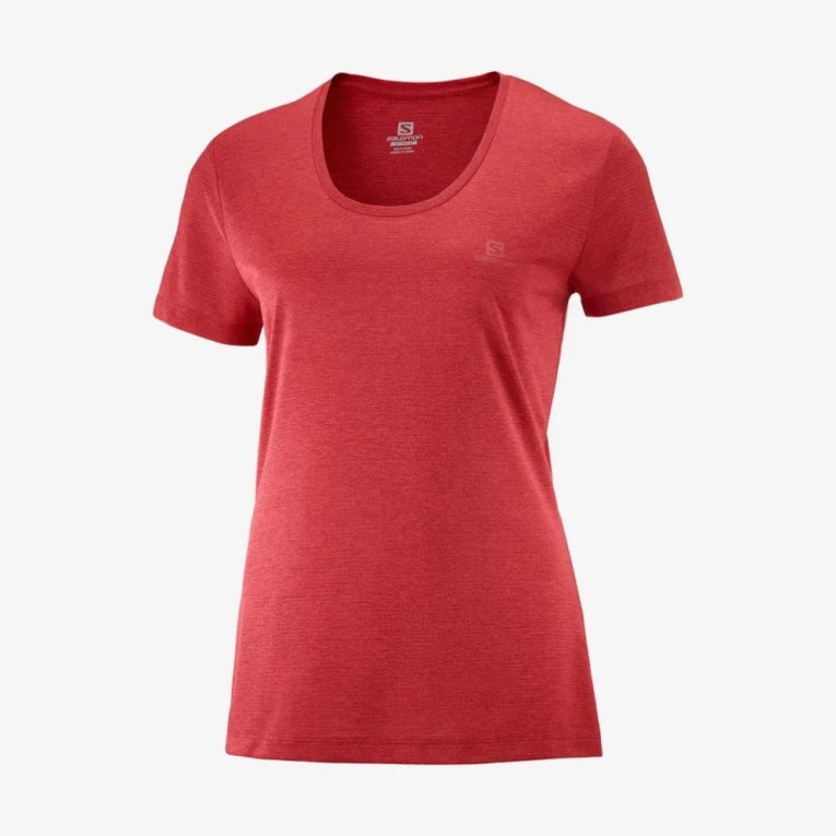 Salomon Agile Short Sleeve Women's T-Shirts Red | 067-IUQEKX