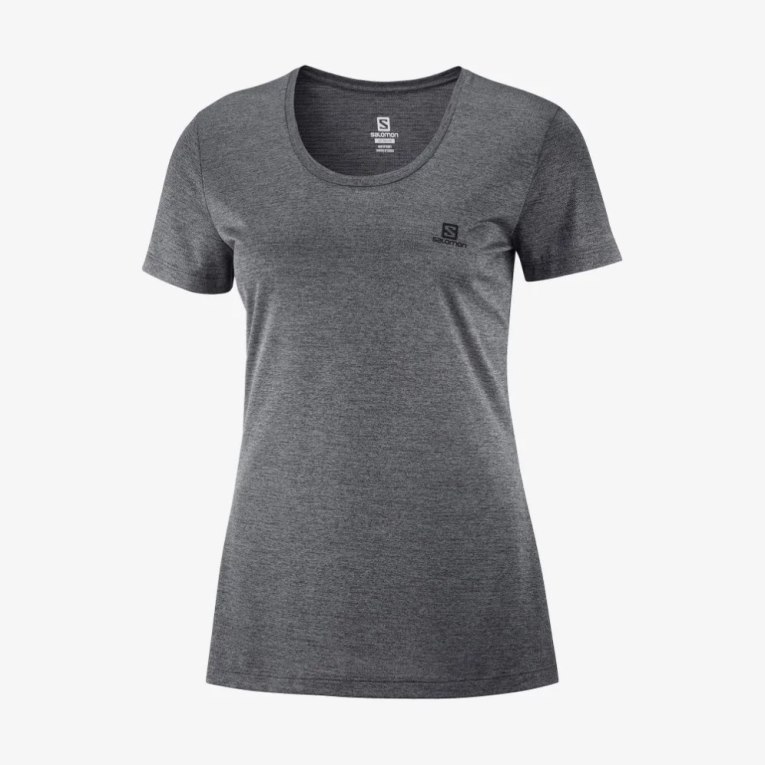 Salomon Agile Short Sleeve Women's T-Shirts Black | 968-JKWCEZ