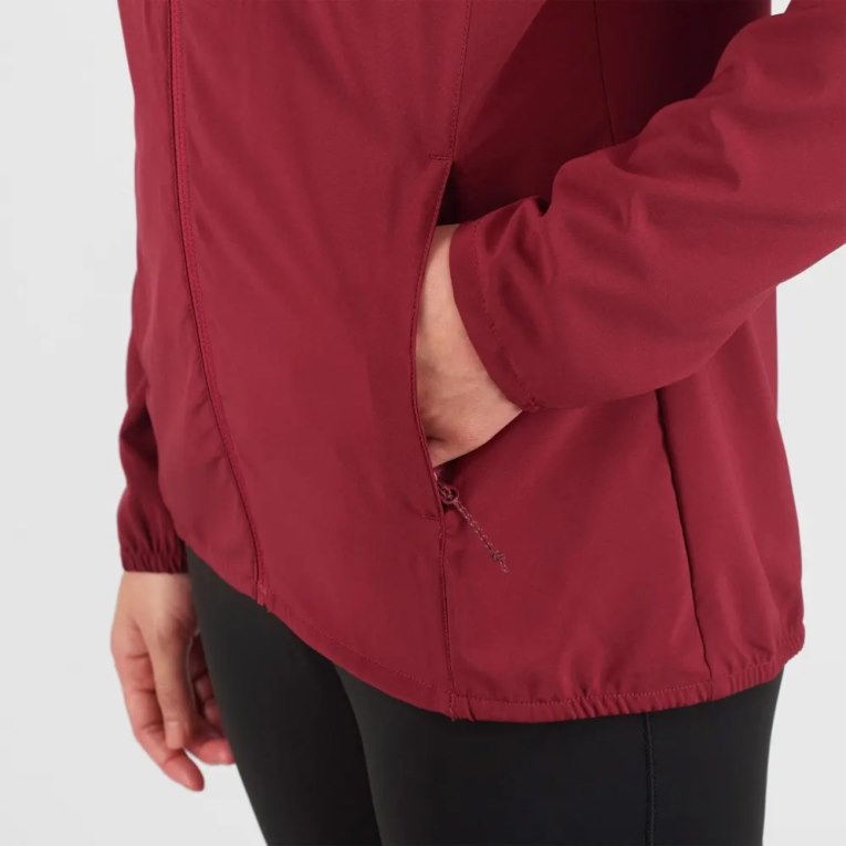 Salomon Agile Wind Women's Shell Jackets Red | 203-NGBUXL