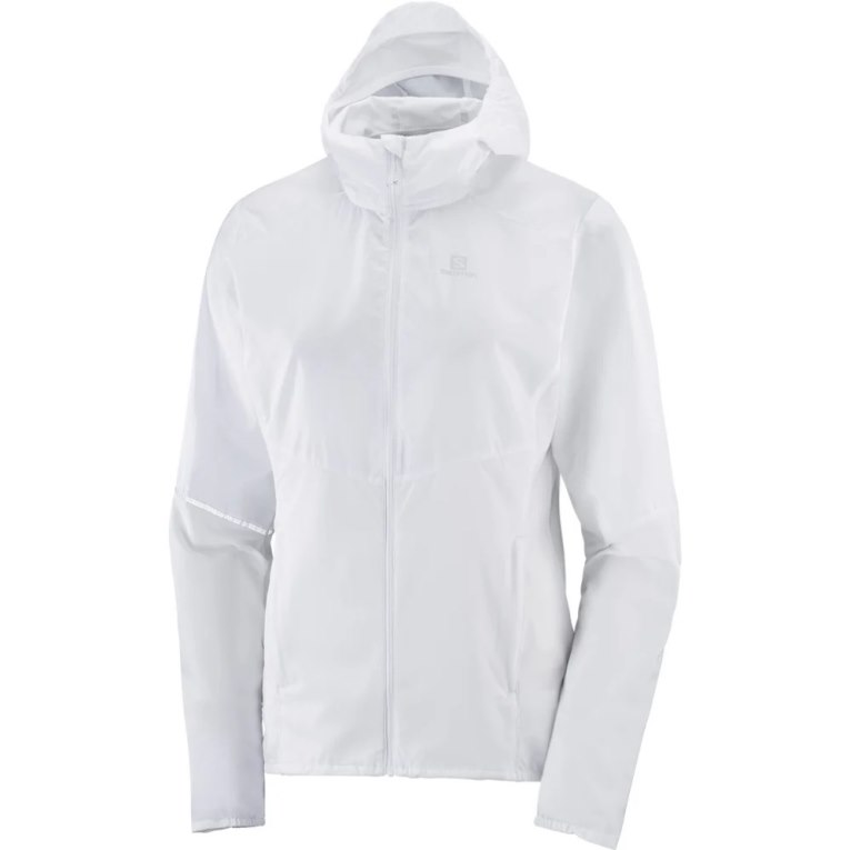 Salomon Agile Wind Women's Shell Jackets White | 847-PCFUSG