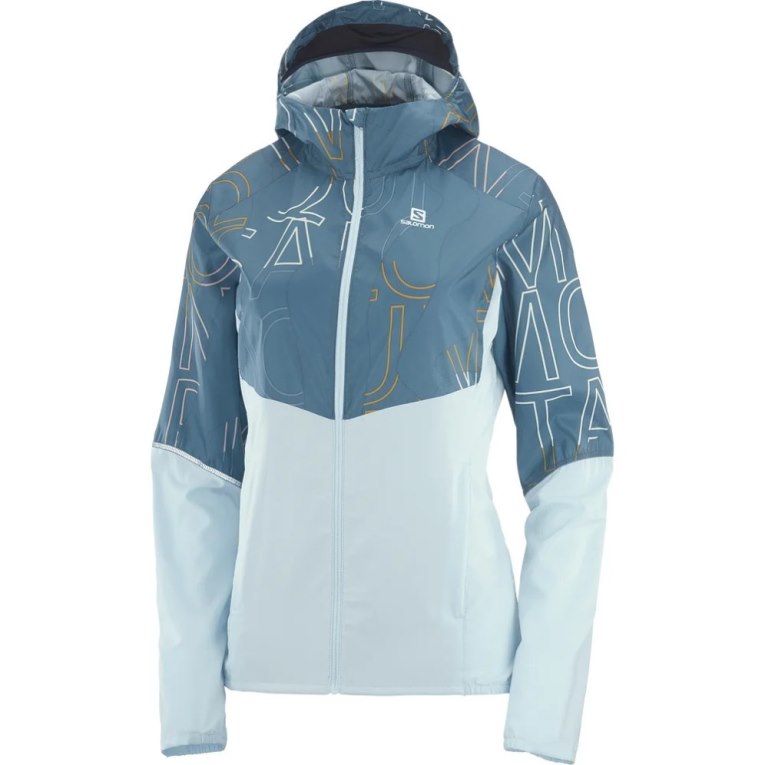 Salomon Agile Wind Women's Shell Jackets Turquoise | 924-IYNZMU