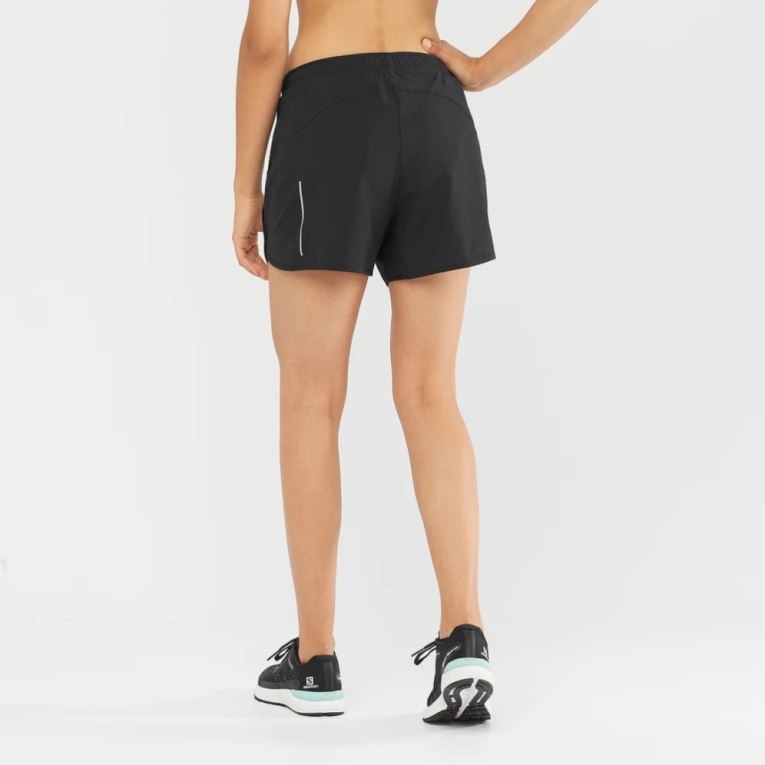 Salomon Agile Women's Running Shorts Black | 389-ETNLZK