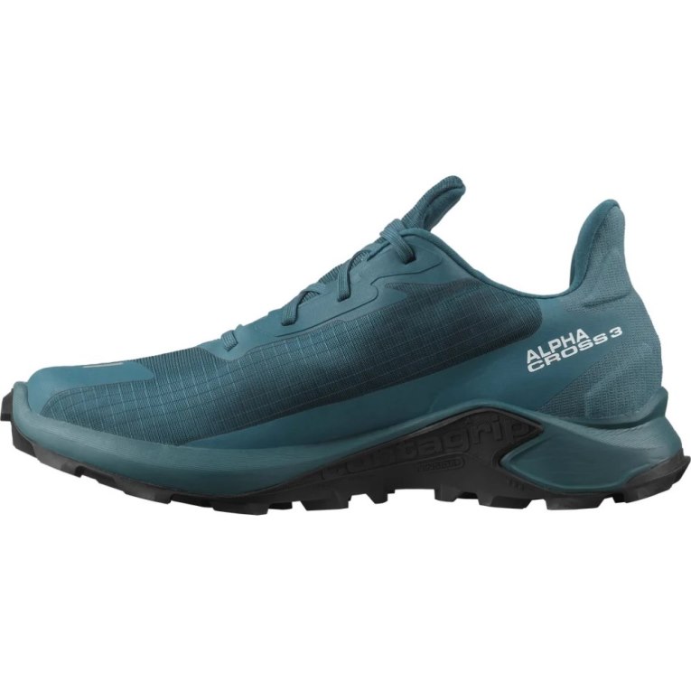 Salomon Alphacross 3 GTX Men's Trail Running Shoes Turquoise | 754-UXSCFT