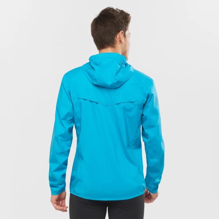 Salomon Bonatti 2.5 L Waterproof Men's Shell Jackets Turquoise | 163-ETPCLR