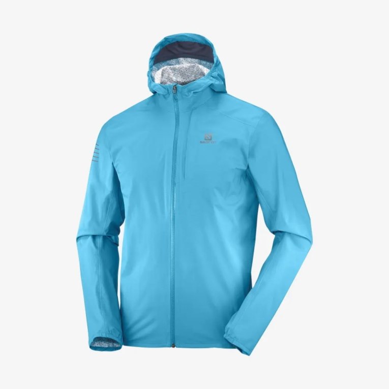 Salomon Bonatti 2.5 L Waterproof Men's Shell Jackets Turquoise | 163-ETPCLR