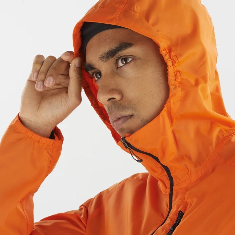 Salomon Bonatti Cross Men's Windbreaker Orange | 086-TMIUOP