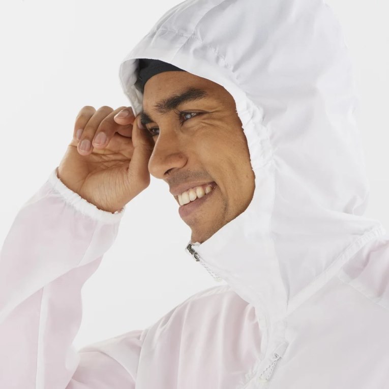 Salomon Bonatti Cross Men's Windbreaker White | 106-ZOCLPT