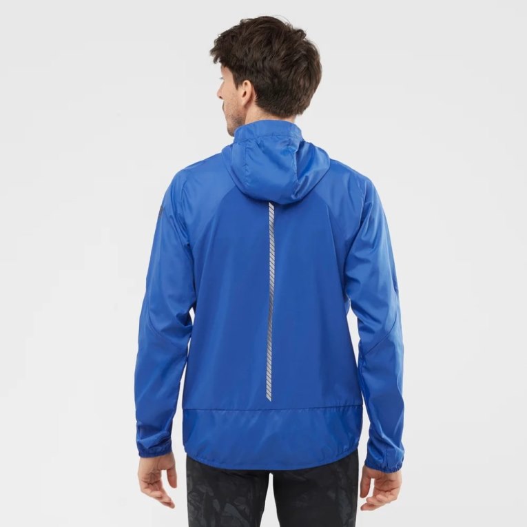 Salomon Bonatti Cross Men's Windbreaker Blue | 160-FOTLKU