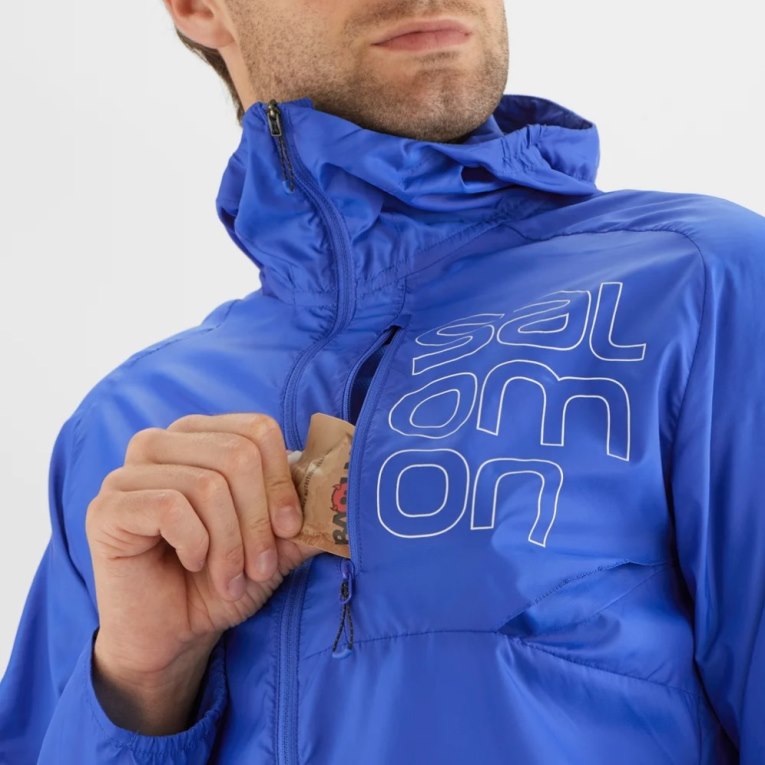 Salomon Bonatti Cross Men's Windbreaker Blue | 160-FOTLKU