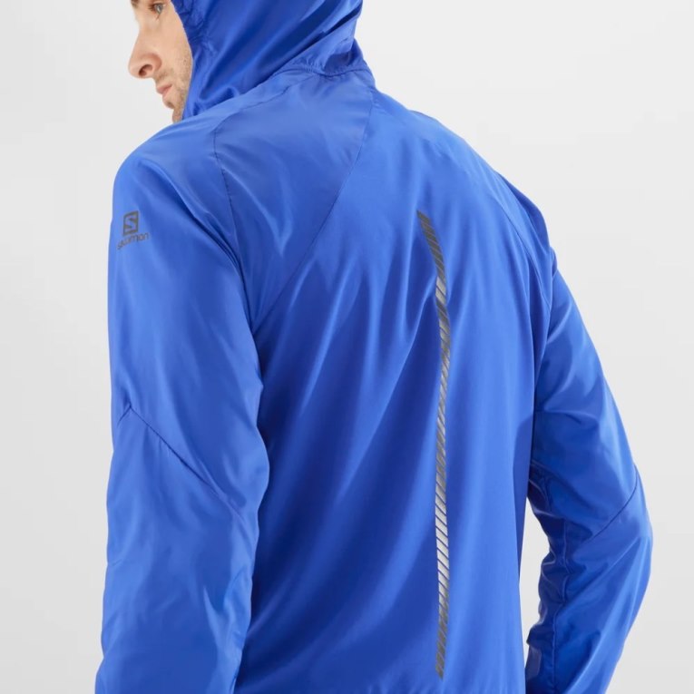 Salomon Bonatti Cross Men's Windbreaker Blue | 160-FOTLKU