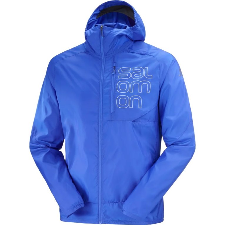 Salomon Bonatti Cross Men's Windbreaker Blue | 160-FOTLKU