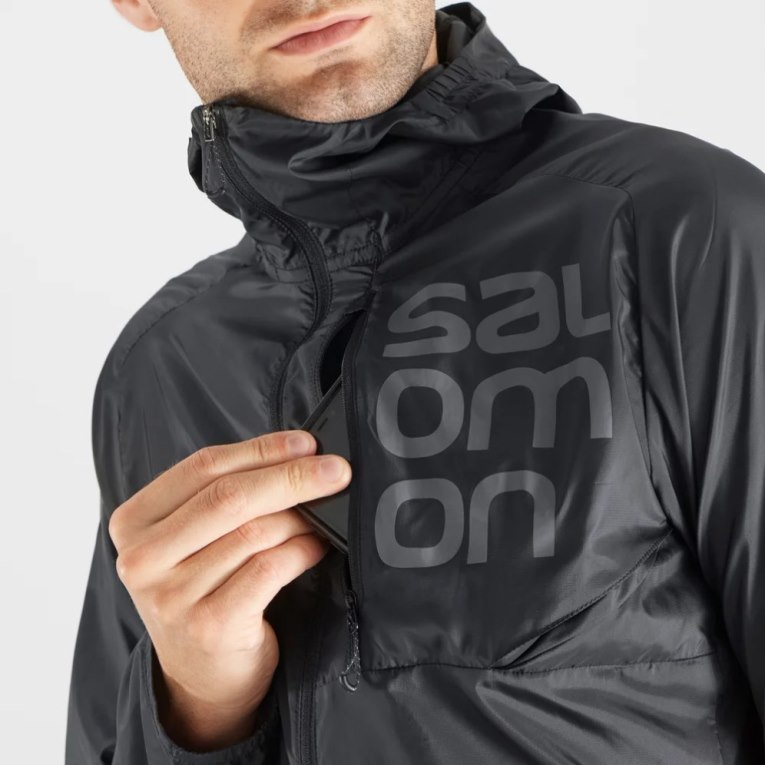 Salomon Bonatti Cross Men's Windbreaker Black | 236-EVLMWB