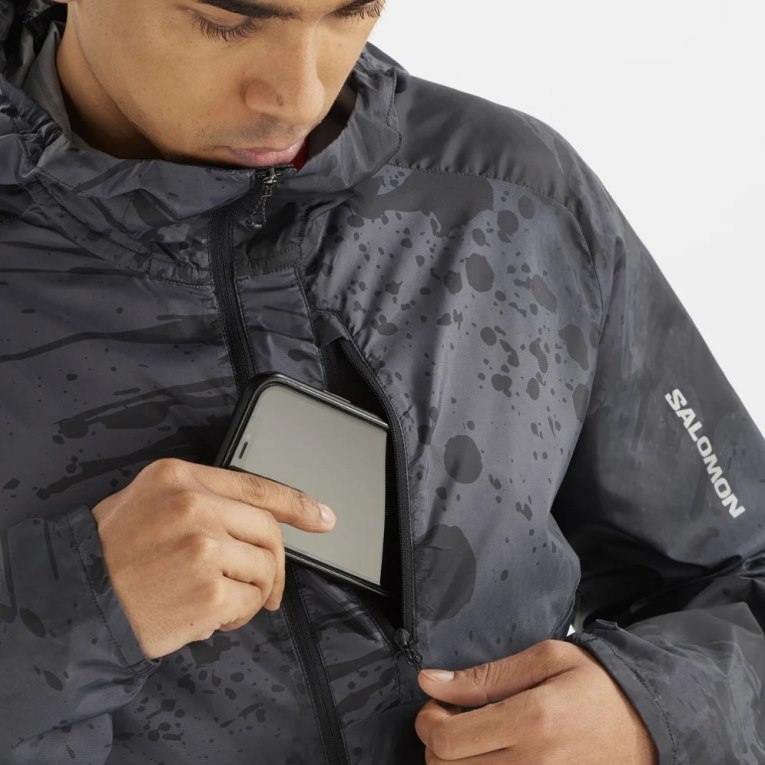 Salomon Bonatti Cross Men's Windbreaker Black | 360-OPIFYK