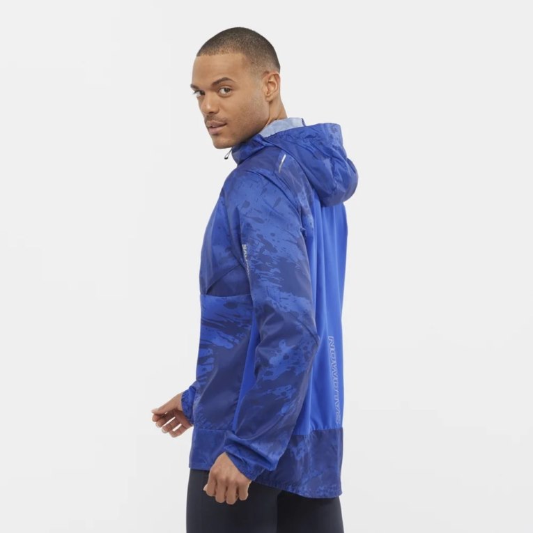 Salomon Bonatti Cross Men's Windbreaker Blue | 430-OVZKHG