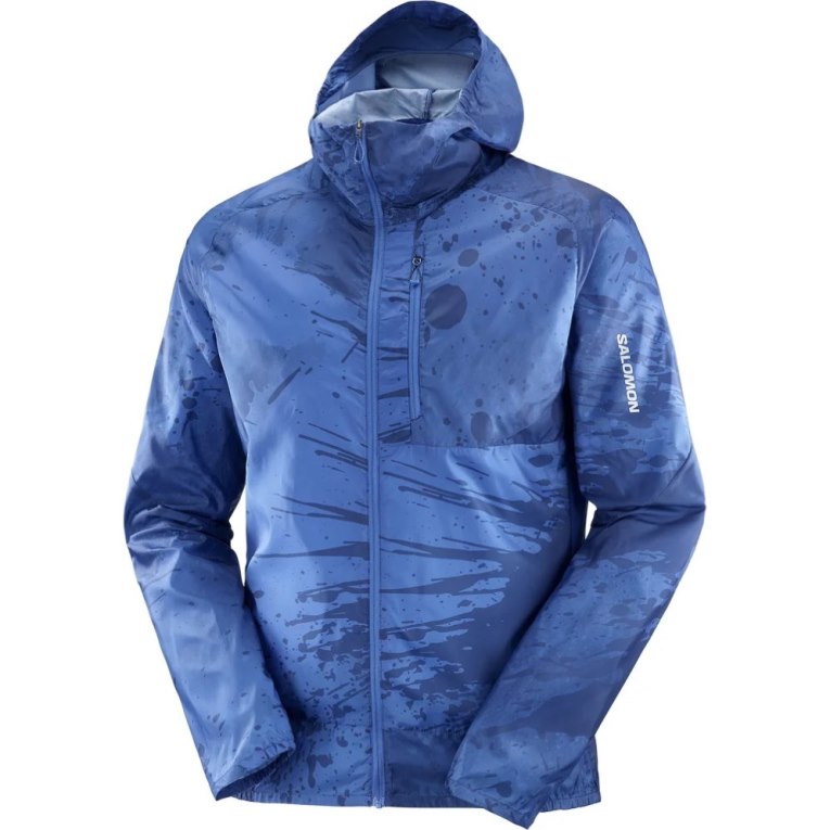 Salomon Bonatti Cross Men's Windbreaker Blue | 430-OVZKHG