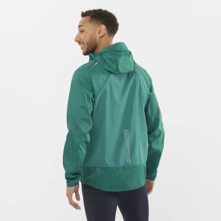 Salomon Bonatti Cross Men's Windbreaker Green | 491-VAMHYI