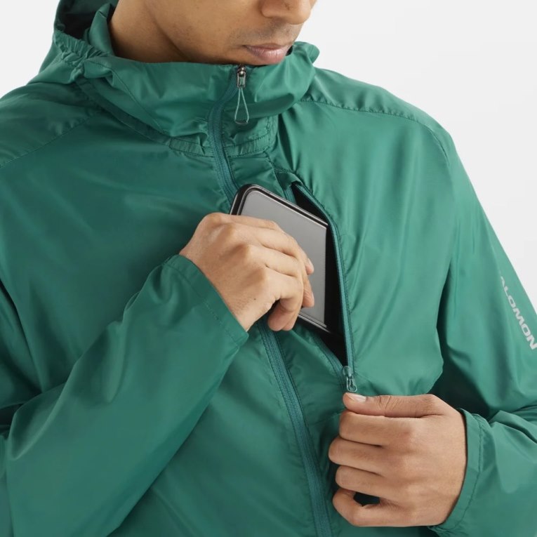 Salomon Bonatti Cross Men's Windbreaker Green | 491-VAMHYI