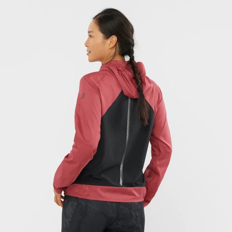 Salomon Bonatti Cross Wind Women's Shell Jackets Red | 192-VMSBXP