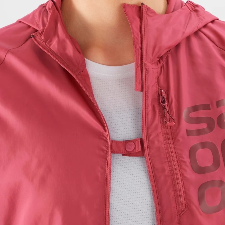 Salomon Bonatti Cross Wind Women's Shell Jackets Red | 192-VMSBXP