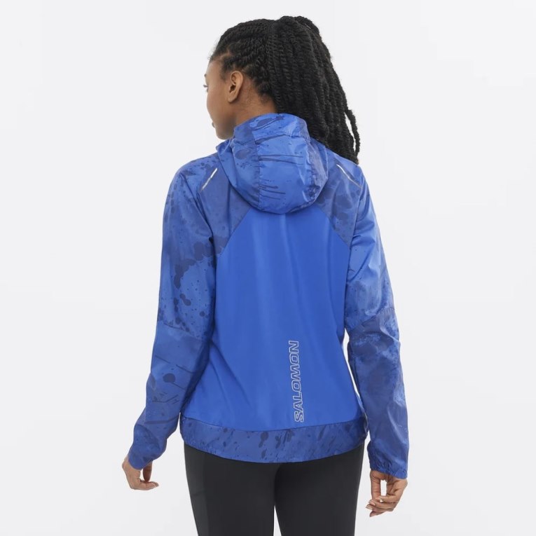 Salomon Bonatti Cross Wind Women's Shell Jackets Blue | 542-AZEMRT