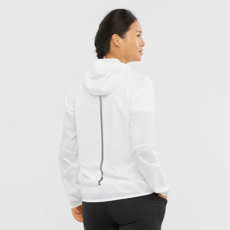 Salomon Bonatti Cross Wind Women's Shell Jackets White | 607-CHKPRT