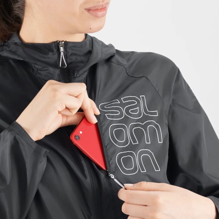 Salomon Bonatti Cross Wind Women's Shell Jackets Black | 813-BYNWOP