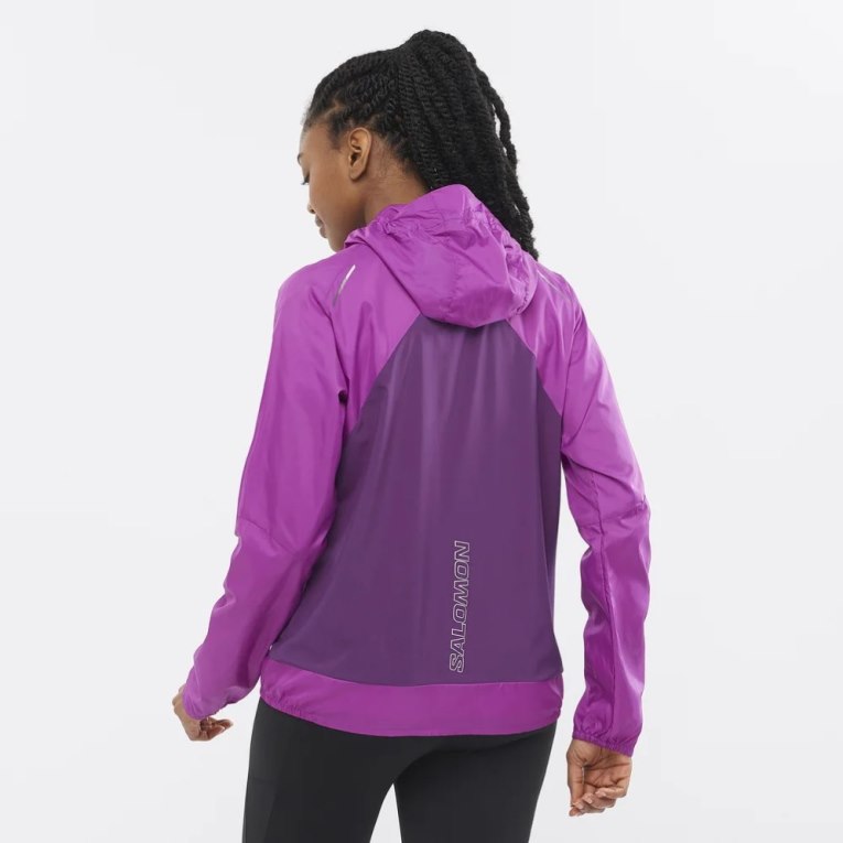 Salomon Bonatti Cross Wind Women's Shell Jackets Purple | 829-MFEZUY