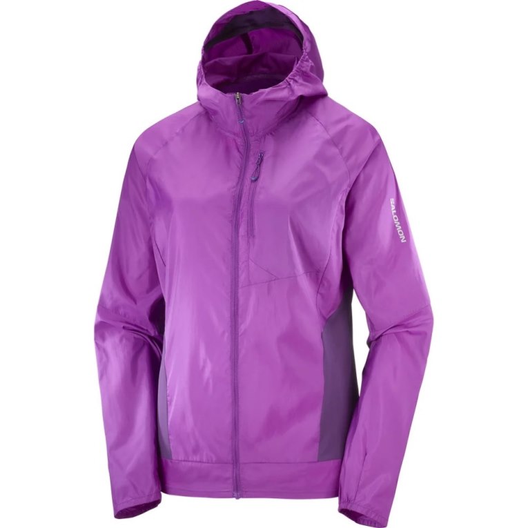 Salomon Bonatti Cross Wind Women's Shell Jackets Purple | 829-MFEZUY