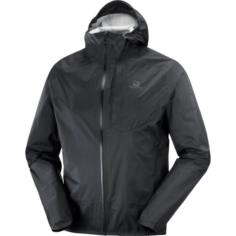 Salomon Bonatti Waterproof Men's Shell Jackets Black | 312-ZDHWAV