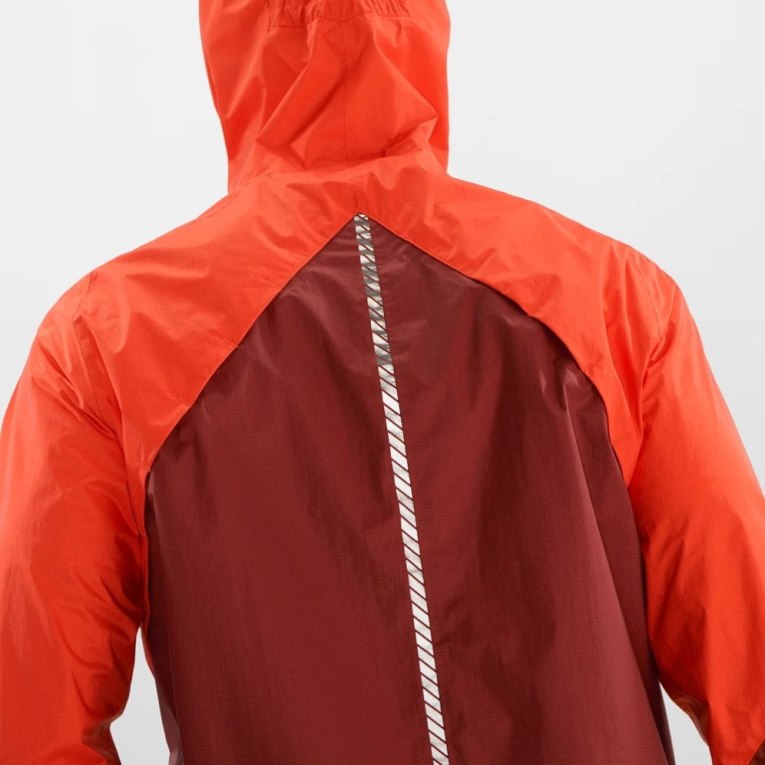 Salomon Bonatti Waterproof Men's Shell Jackets Red | 480-ULSPDZ