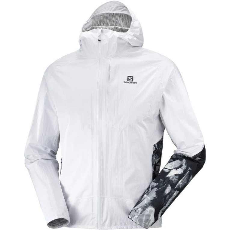 Salomon Bonatti Waterproof Men's Shell Jackets White | 720-NCBDZP