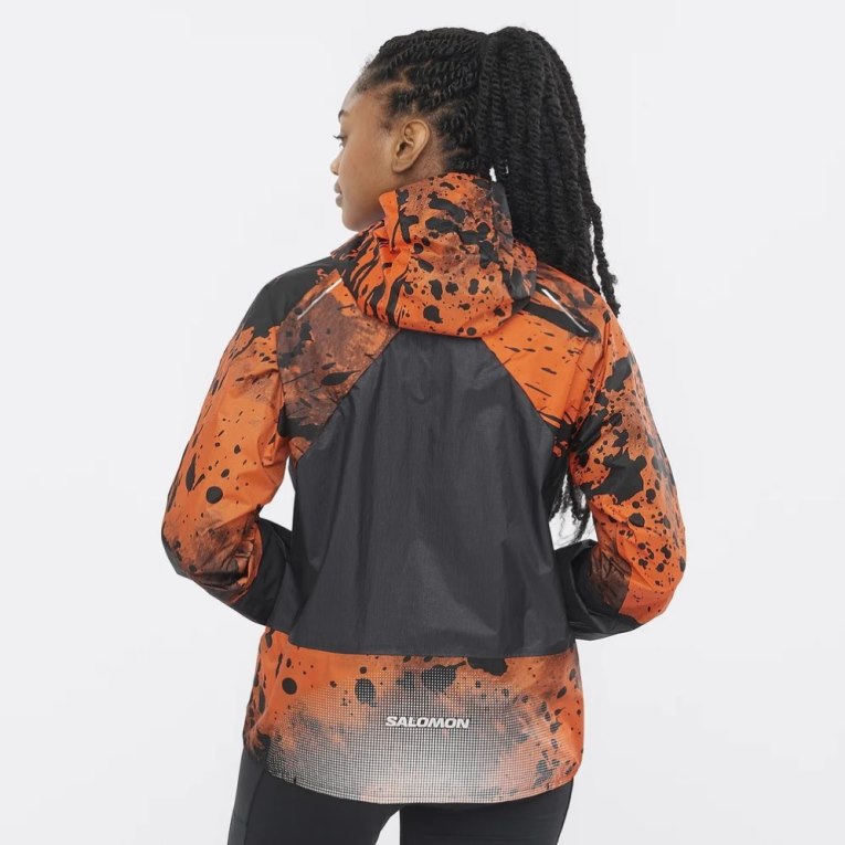 Salomon Bonatti Waterproof Women's Shell Jackets Orange / Black | 427-IPNABX