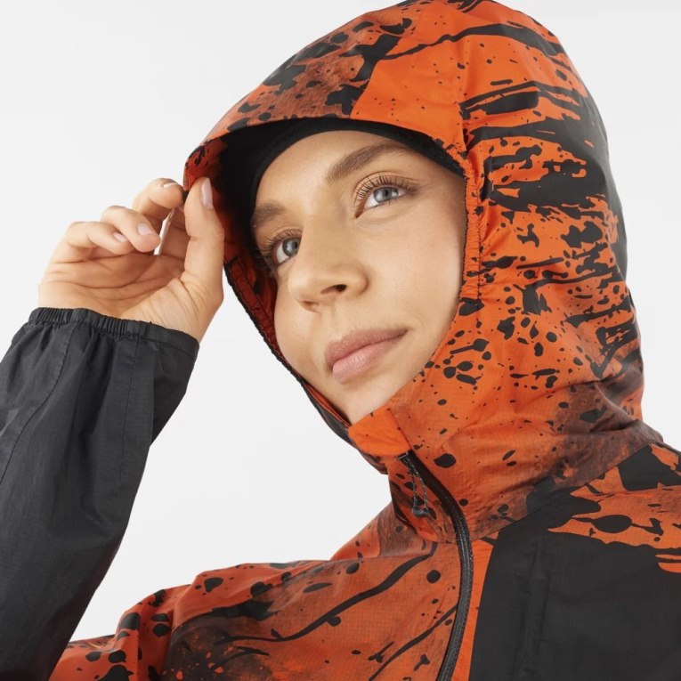 Salomon Bonatti Waterproof Women's Shell Jackets Orange / Black | 427-IPNABX