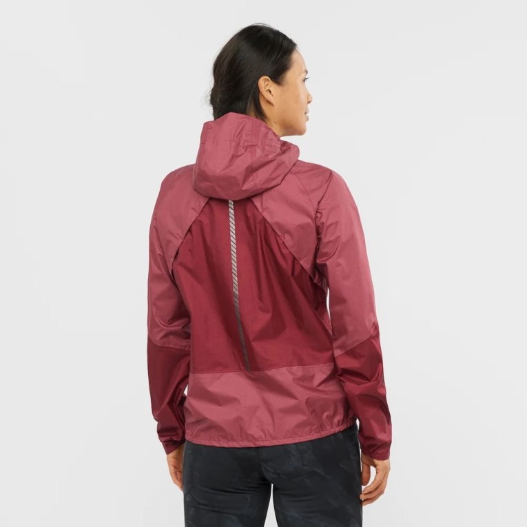 Salomon Bonatti Waterproof Women's Shell Jackets Red | 735-TSYVON