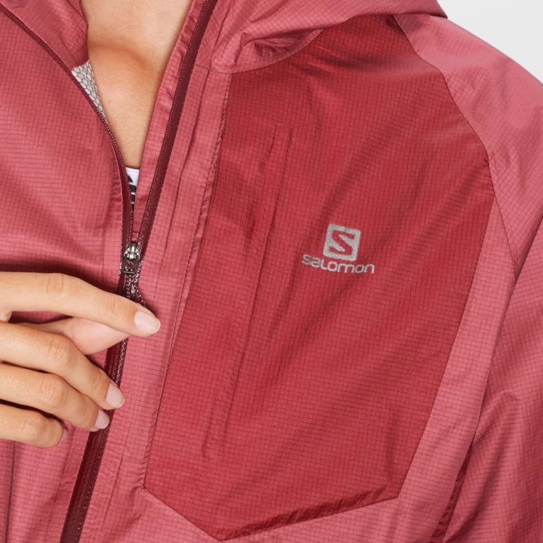 Salomon Bonatti Waterproof Women's Shell Jackets Red | 735-TSYVON