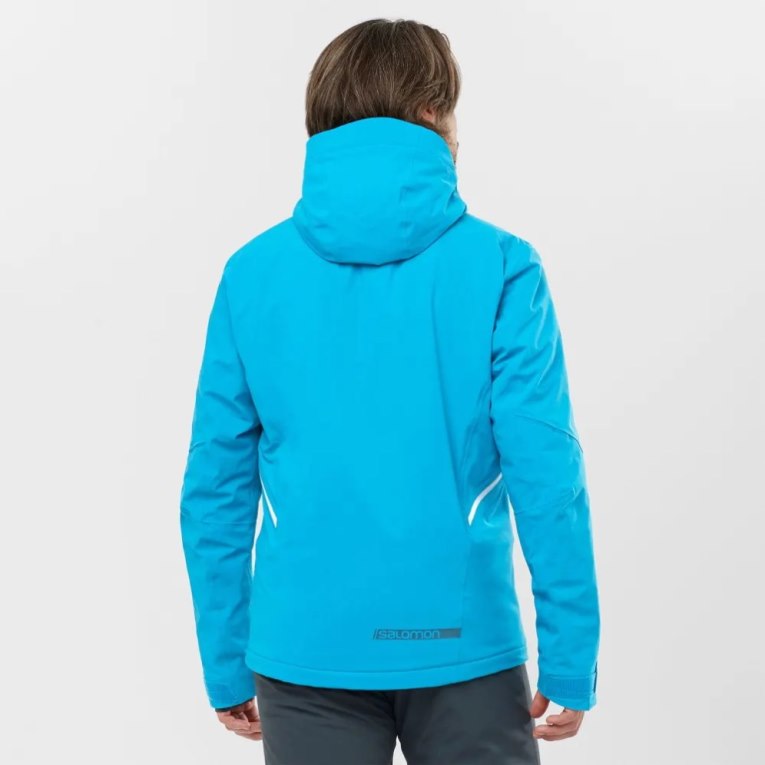 Salomon Brilliant Insulated Men's Ski Jackets Turquoise | 634-WVTBUC