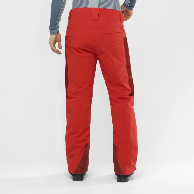 Salomon Brilliant Men's Ski Pants Red | 853-GQARNH