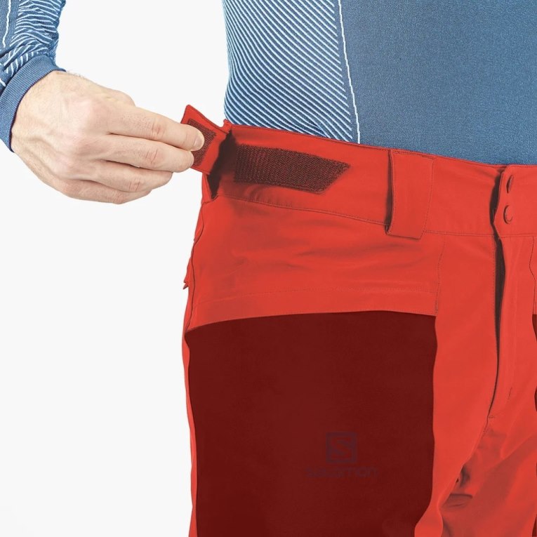 Salomon Brilliant Men's Ski Pants Red | 853-GQARNH