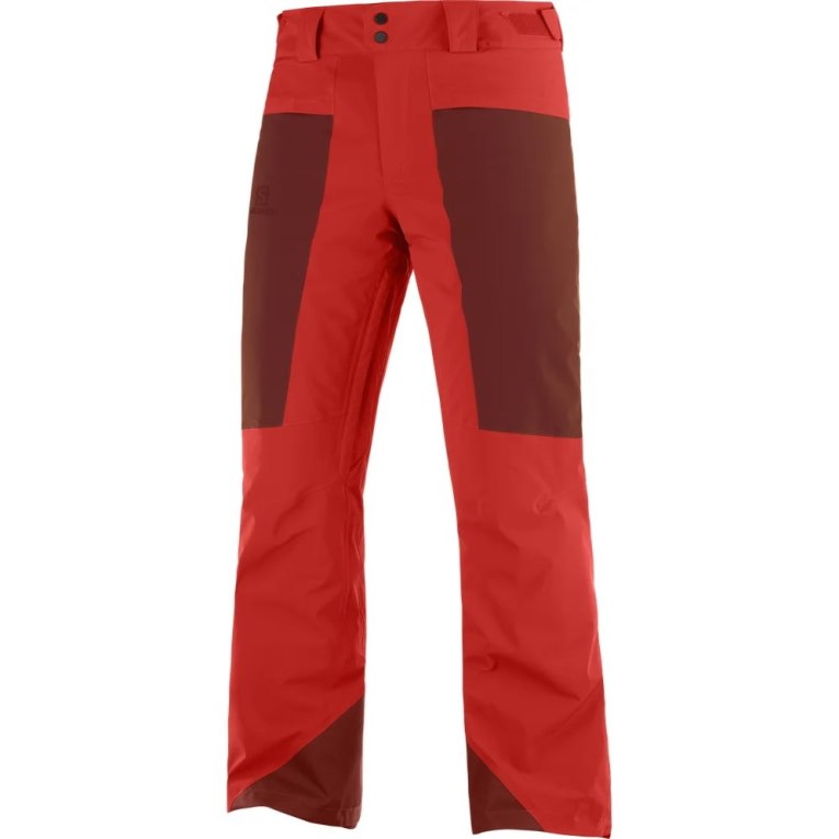 Salomon Brilliant Men's Ski Pants Red | 853-GQARNH