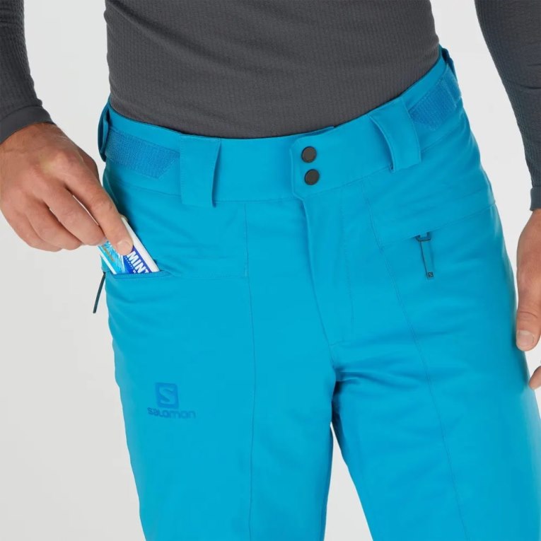 Salomon Brilliant Men's Ski Pants Turquoise | 351-ENUDGW