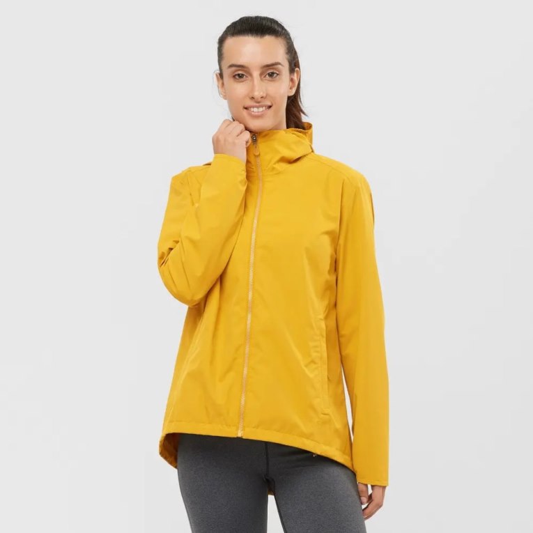 Salomon Comet Wp Jkt W Women\'s Shell Jackets Yellow | 896-ALFXVC