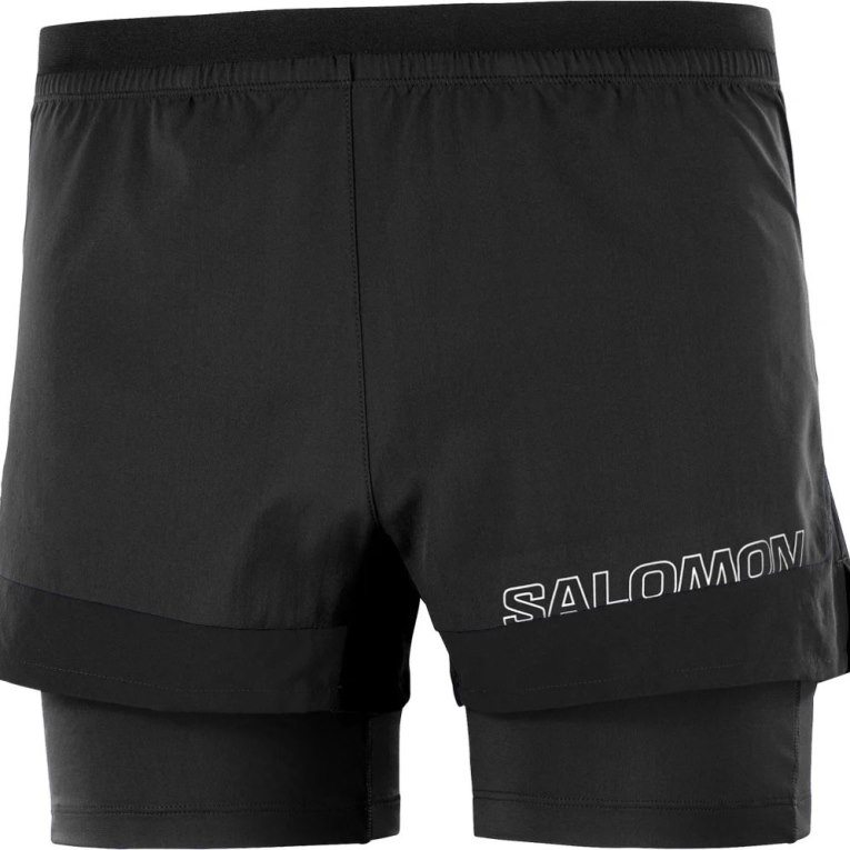 Salomon Cross 2in1 Men's Shorts Black | 079-AYGDNT