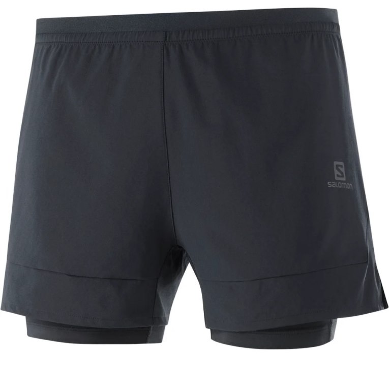 Salomon Cross 2in1 Men's Shorts Black | 354-WGNSLT